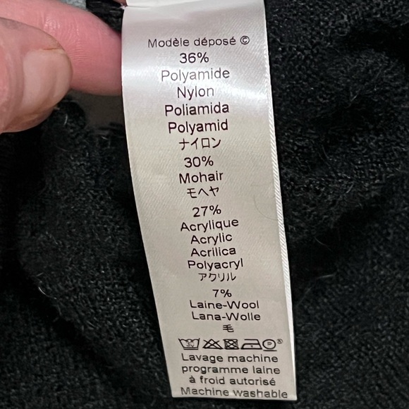 Kenzo Sky Blue and Black Cloud Crewneck Sweater mohair and wool blend - Picture 11 of 12